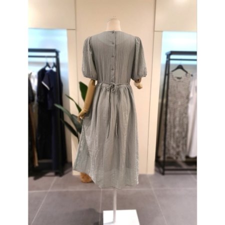 하이디 백버튼 반팔 원피스 민트