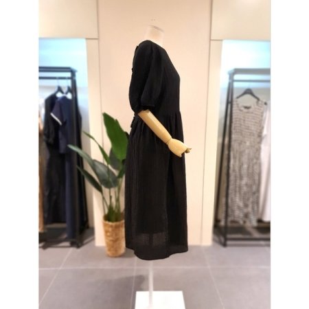 하이디 스트링 반팔 원피스 블랙