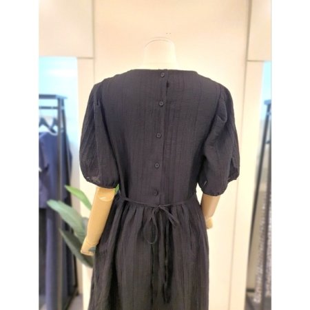 하이디 스트링 반팔 원피스 블랙