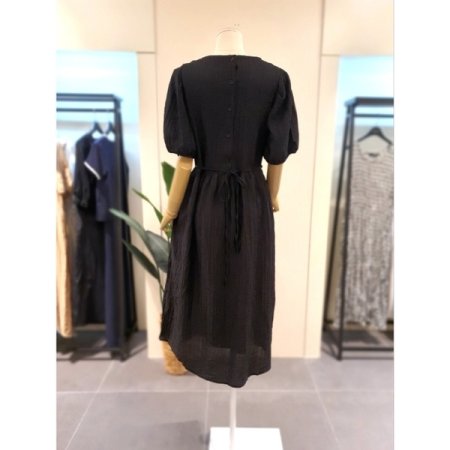 하이디 스트링 반팔 원피스 블랙