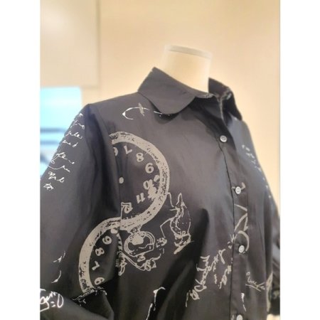 페스티 셔링 7부 블라우스 블랙