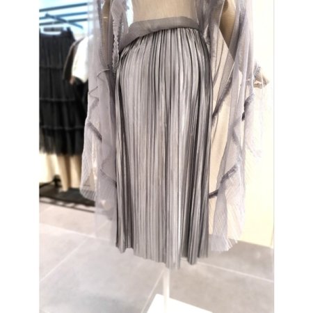 프릴 밴딩 샤스커트 그레이