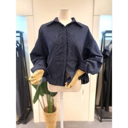 무드 셔츠 숄 세트 네이비