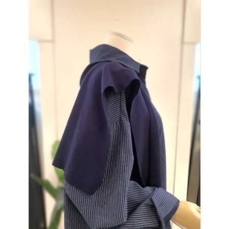 무드 셔츠 숄 세트 네이비