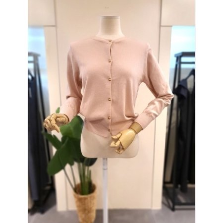 라운드 니트 가디건 라이트그레