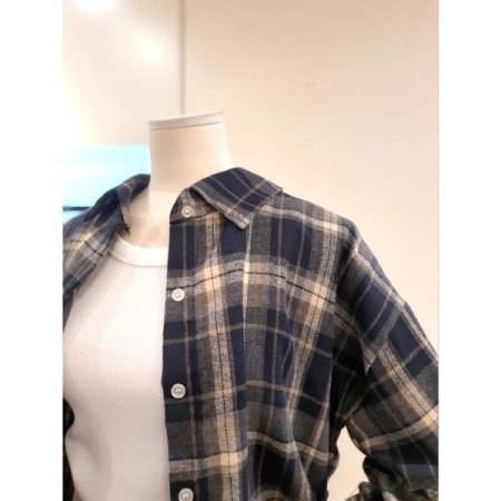 제이드 체크 남방 베이지