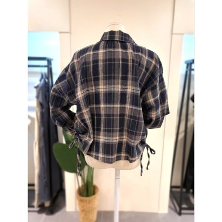 제이드 체크 남방 베이지