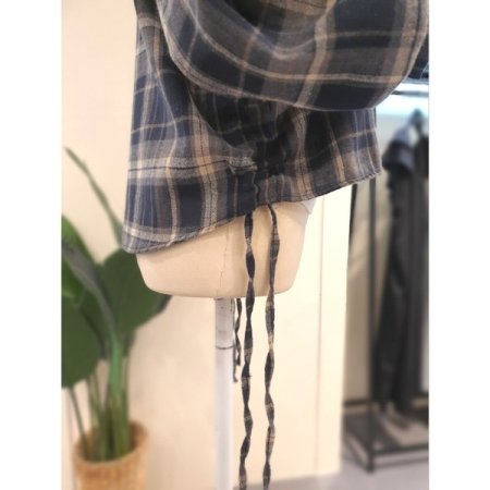 제이드 체크 남방 베이지