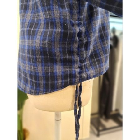 제이드 타탄 체크 셔츠 블루