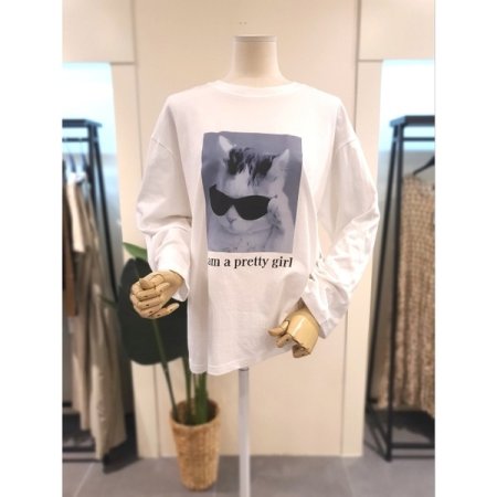 프리티 박시 긴팔티 블랙