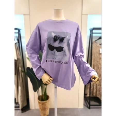 프리티 박시 긴팔티 블랙