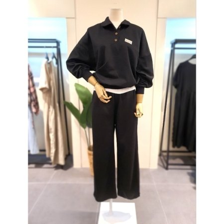 동글 맨투맨 팬츠 세트 라이트그레이