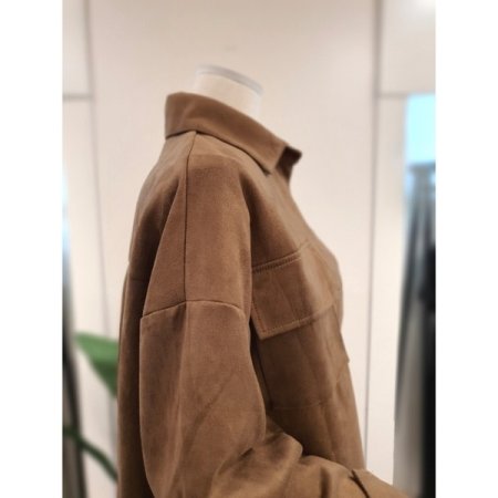 스웨이드 스트링 점퍼 브라운