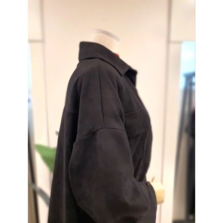 스웨이드 스트링 점퍼 블렉