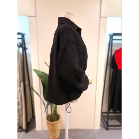 스웨이드 스트링 점퍼 블렉
