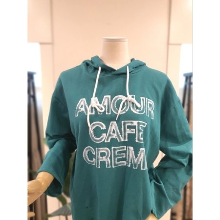 아모르 후드 긴팔티셔츠 그린