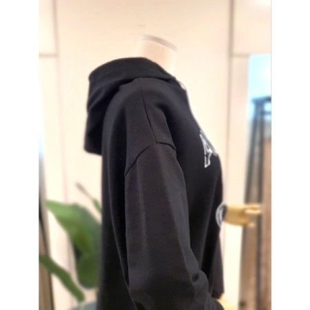 아모르 후드 티셔츠 블랙