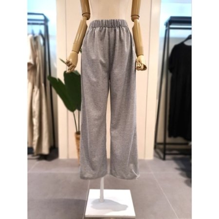 둥근 카라 맨투맨 팬츠 세트 그레이