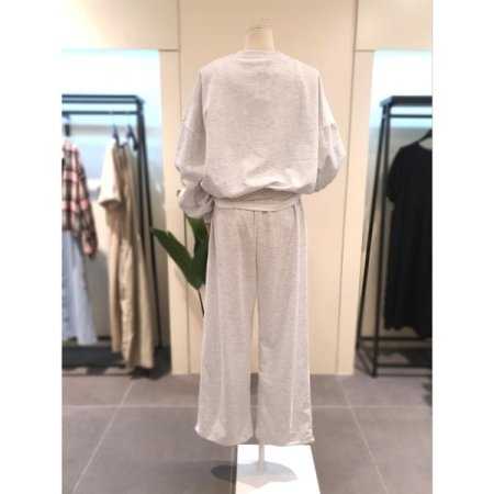 데일리 맨투맨 팬츠 세트 라이트그레이