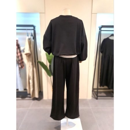 데일리 맨투맨 팬츠 트레이닝세트 블랙