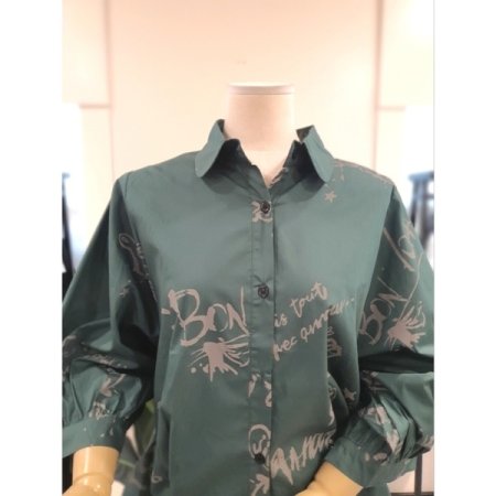 아무르 셔링 7부 셔츠 그린