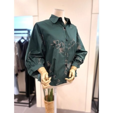 아무르 셔링 7부 셔츠 그린