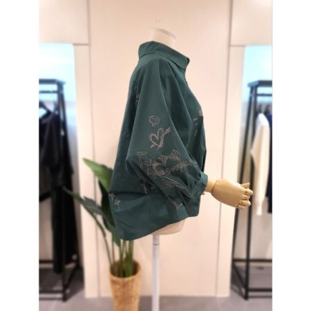 아무르 셔링 7부 셔츠 그린