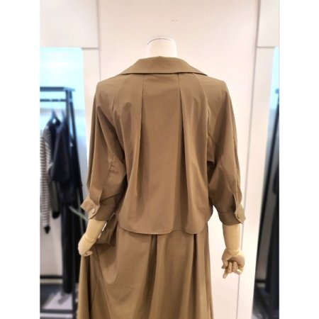 에펭 7부소매 원피스 세트 다크베이지