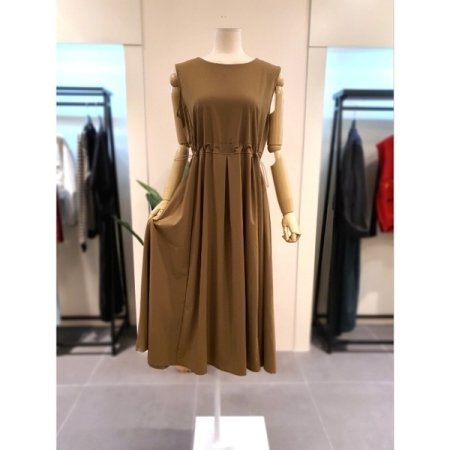 에펭 7부소매 원피스 세트 다크베이지