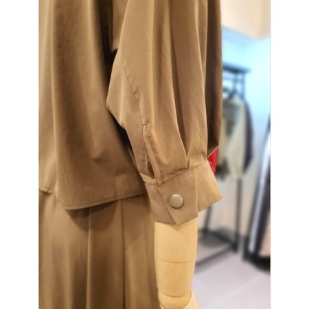 에펭 7부소매 원피스 세트 다크베이지