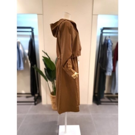 모앤 후드집업 원피스 세트 브라운