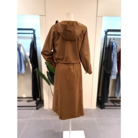 모앤 후드집업 원피스 세트 브라운