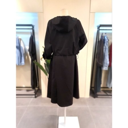 모앤 후드 집업 원피스 세트 블랙