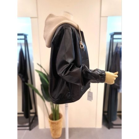 후드탈부착 집업 점퍼 블랙