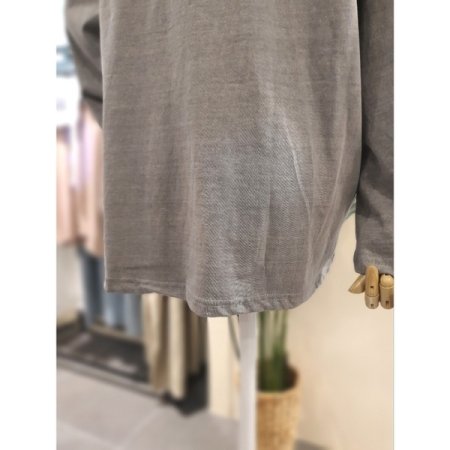 컬러 프린팅 루즈핏 긴팔티 다크그레이