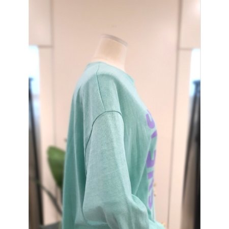 컬러 루즈핏 긴팔티셔츠 민트