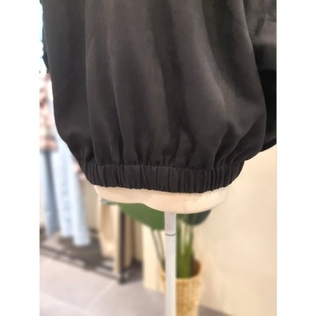 스웨이드 투웨이 집업 점퍼 블랙