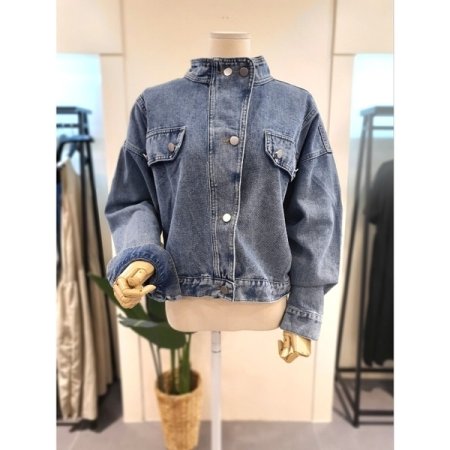 차이나 카라 청자켓 다크블루