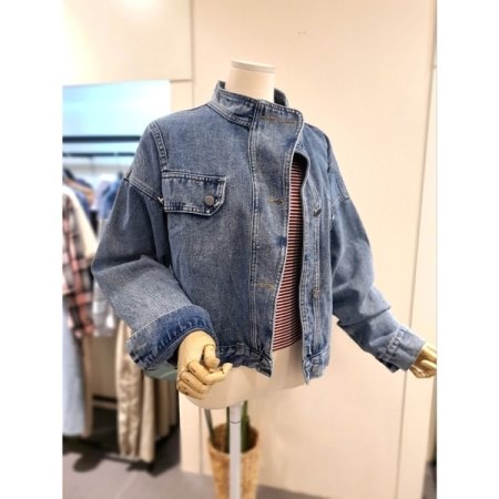 차이나 카라 청자켓 다크블루