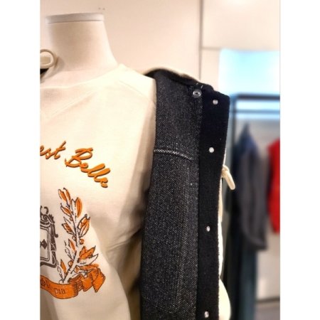 후드 탈부착 니트 베스트 블랙