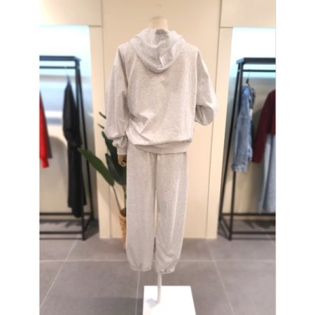 브룩 후드 팬츠 세츠 라이트그레이