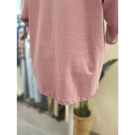 미스칸트 컬러 프린팅 긴팔 티셔츠 핑크