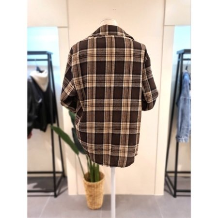 스카이 체크 셔츠 레드