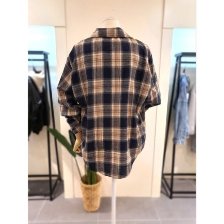 스카이 체크 셔츠 레드