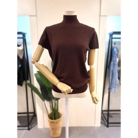 루나 반목 니트 브라운