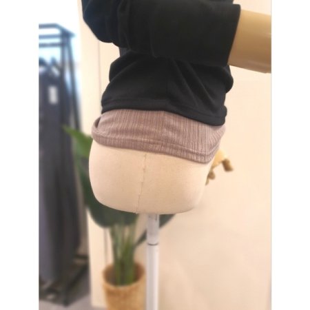 레이어드 이중 배색 티셔츠 블랙