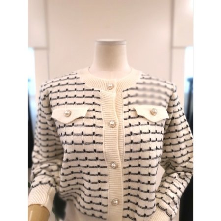 르마 니트 가디건 아이보리