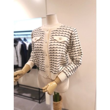 르마 니트 가디건 아이보리