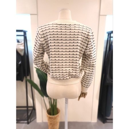 르마 니트 가디건 아이보리