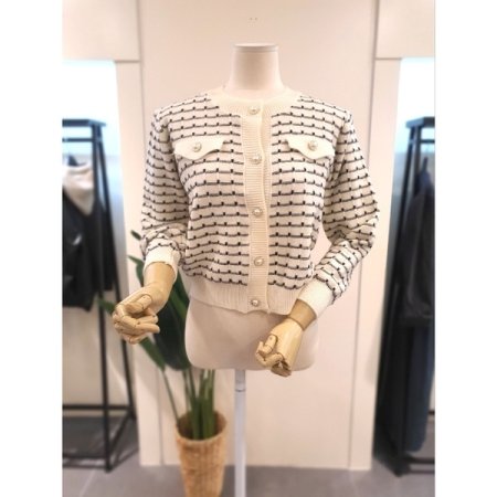 르마 니트 가디건 블랙